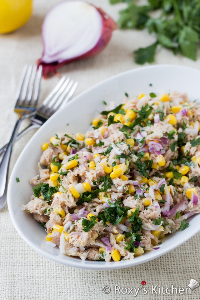 Quick And Easy Salad With Tuna And Corn